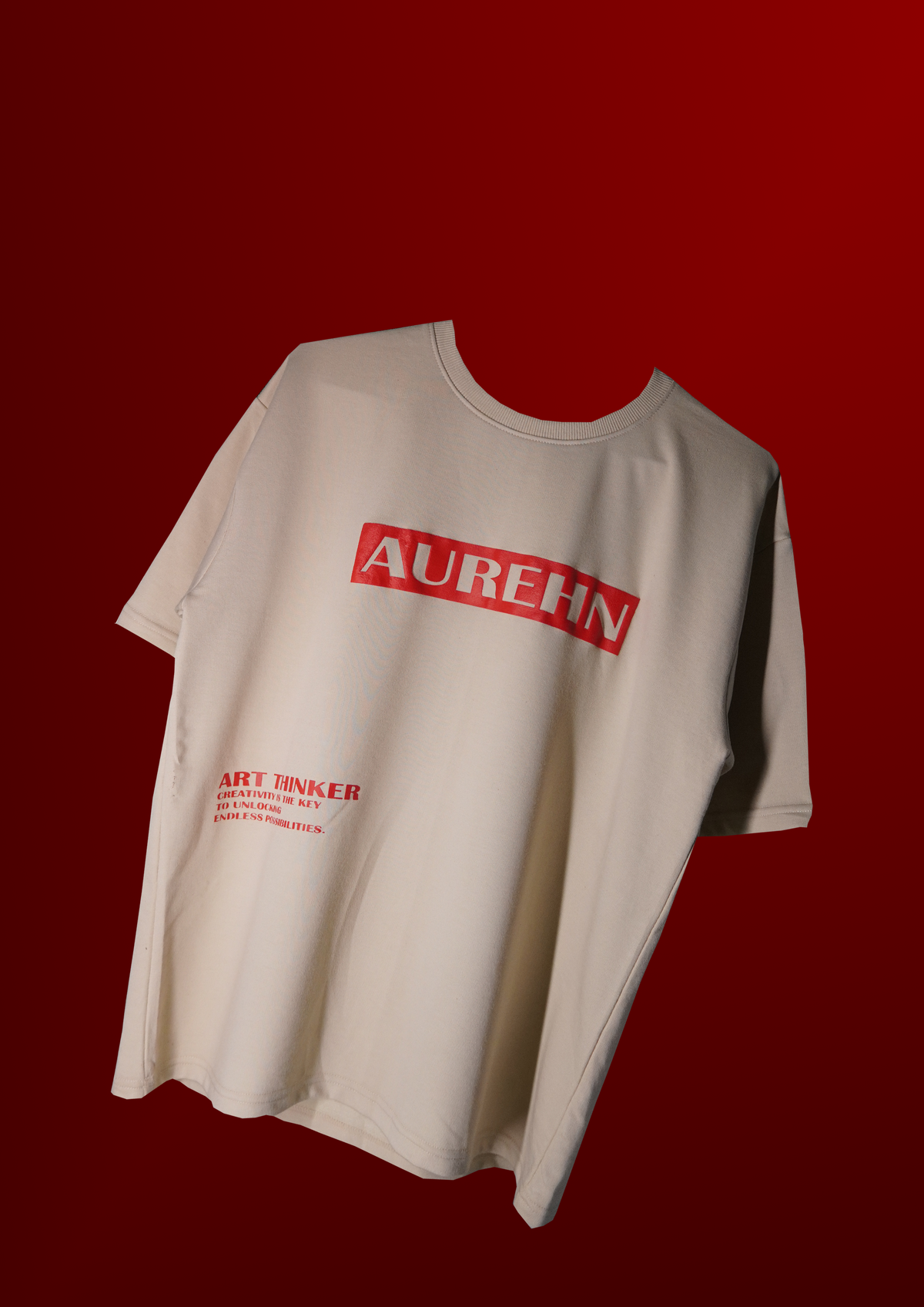 Beige t shirt oversized